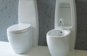 Vaso e Bidet cassetta monolitica serie Tratto