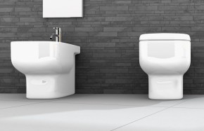 Vaso e Bidet a terra serie Touch 2 